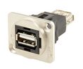 Adapter, Stahl, USB-A 2.0-Buchse - USB-A 2.0-Buchse
